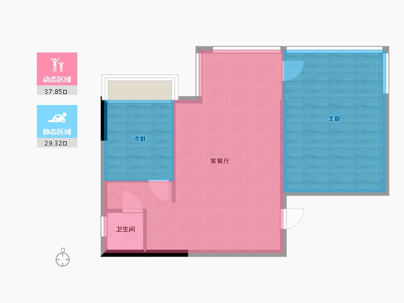 广东省-汕头市-金华豪庭-52.00-户型库-动静分区