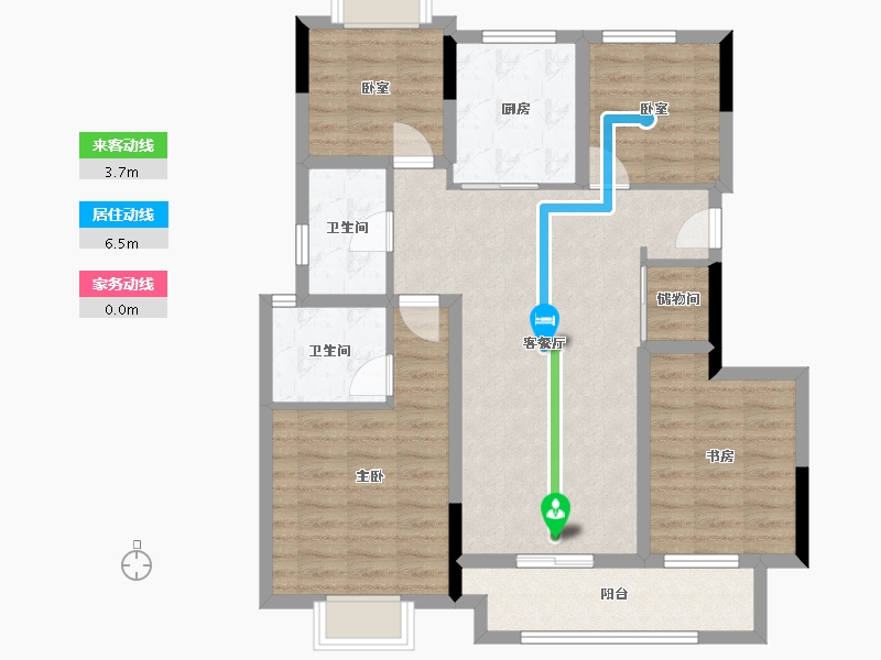 四川省-成都市-绿城明月蘭庭-94.02-户型库-动静线