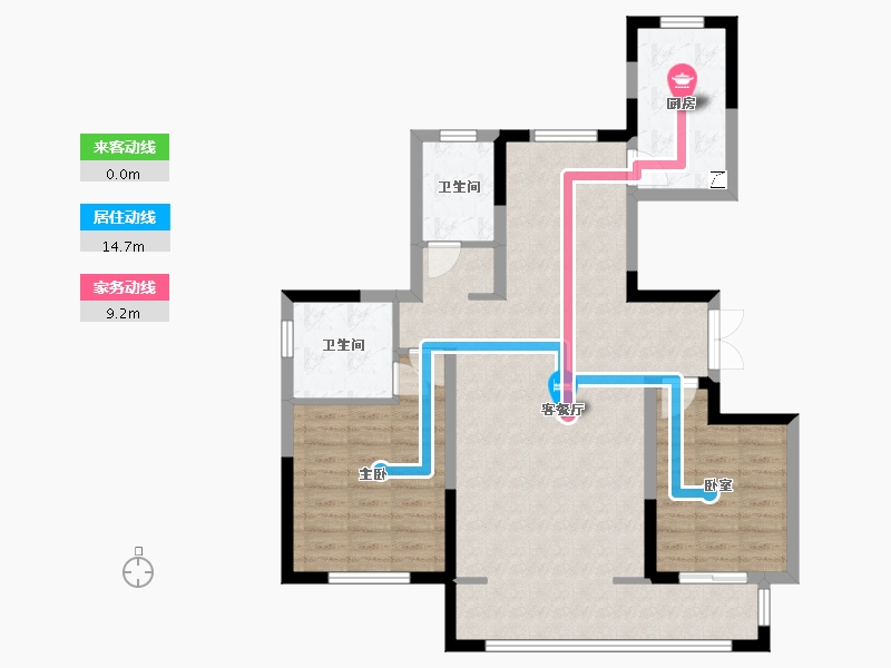 宁夏回族自治区-吴忠市-宁夏中房锦里-89.44-户型库-动静线