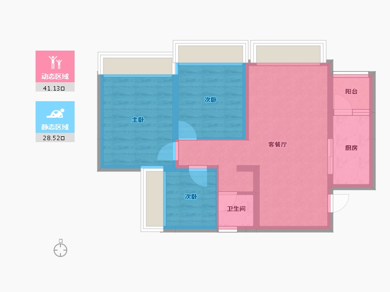 四川省-成都市-欢乐颂-61.28-户型库-动静分区