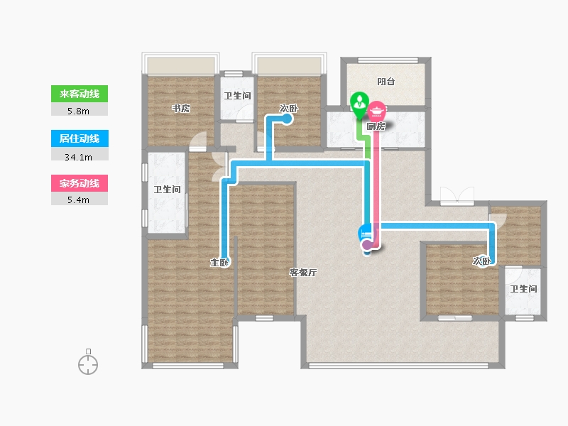 广西壮族自治区-南宁市-北投时代-171.69-户型库-动静线