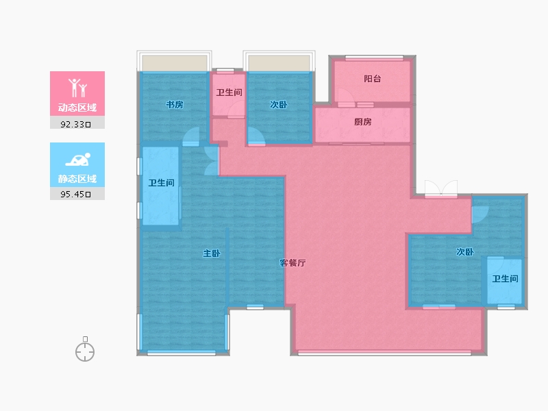 广西壮族自治区-南宁市-北投时代-171.69-户型库-动静分区