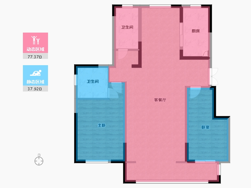 宁夏回族自治区-吴忠市-宁夏中房锦里-103.77-户型库-动静分区