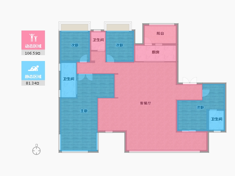 广西壮族自治区-南宁市-北投时代-172.36-户型库-动静分区