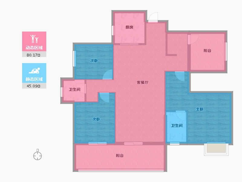 广西壮族自治区-南宁市-华润置地西园望江-113.44-户型库-动静分区