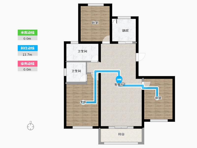 山西省-吕梁市-悦·东方-100.80-户型库-动静线