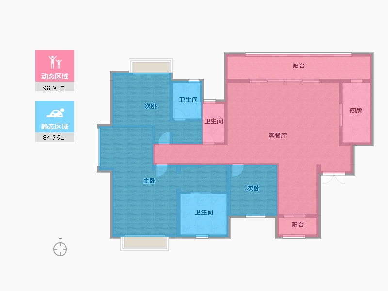 广西壮族自治区-南宁市-华润置地西园望江-167.17-户型库-动静分区