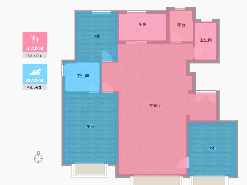 天津-天津市-绿城春熙云峰-120.00-户型库-动静分区