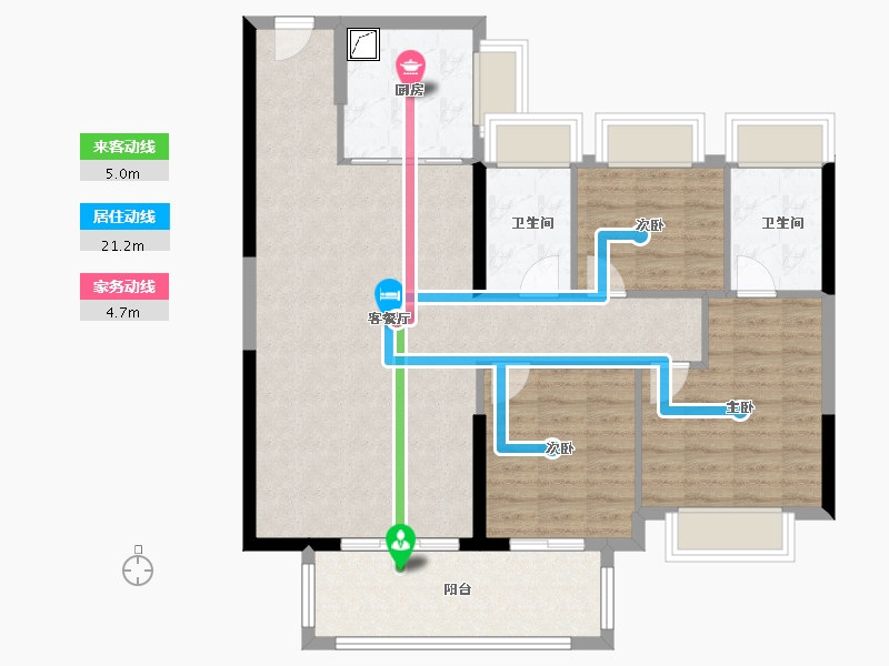 福建省-福州市-福清世茂璀璨美景-100.00-户型库-动静线