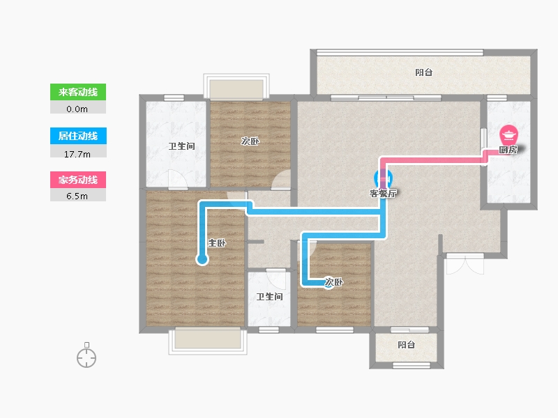 广西壮族自治区-南宁市-华润置地西园望江-136.30-户型库-动静线