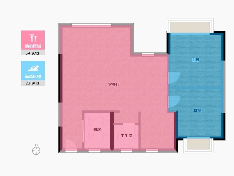 四川省-成都市-青城365南院二期-71.82-户型库-动静分区