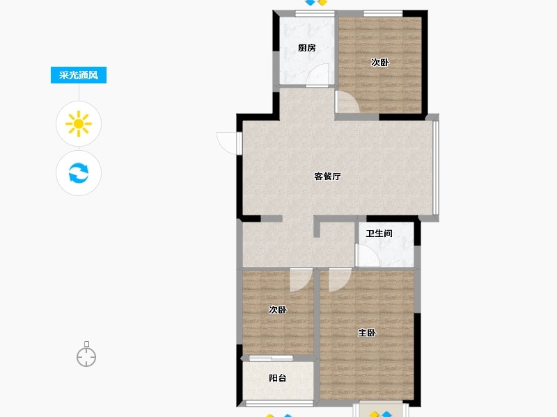 辽宁省-阜新市-万象新海天成-101.01-户型库-采光通风