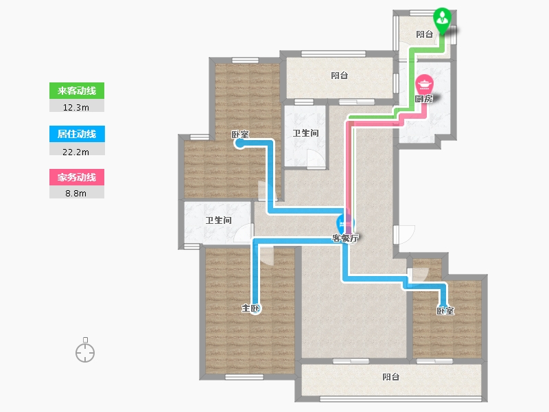 浙江省-温州市-华盛嘉苑-137.00-户型库-动静线