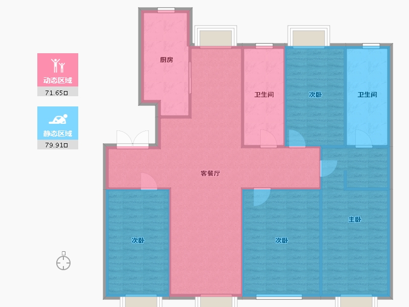 安徽省-宣城市-翡翠园-140.00-户型库-动静分区