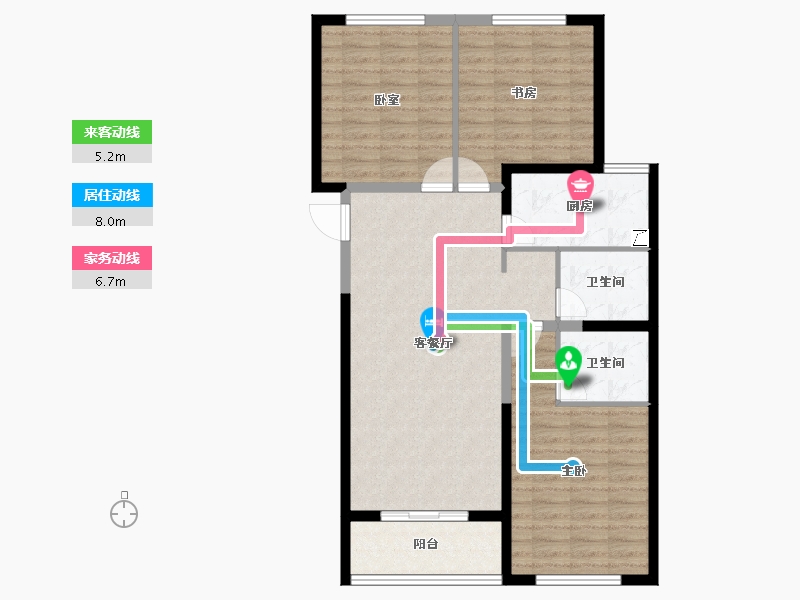 山西省-吕梁市-悦·东方-95.19-户型库-动静线