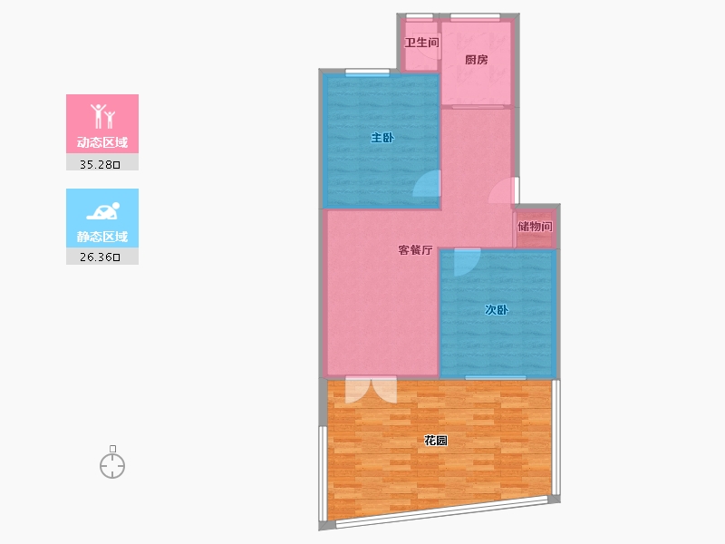 四川省-成都市-和谐小区-73.00-户型库-动静分区