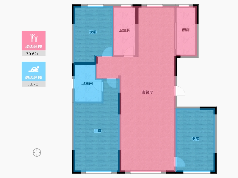 吉林省-长春市-万盛书院-117.60-户型库-动静分区