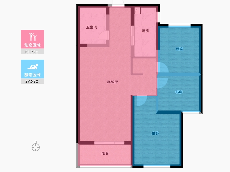 山西省-吕梁市-悦·东方-88.00-户型库-动静分区