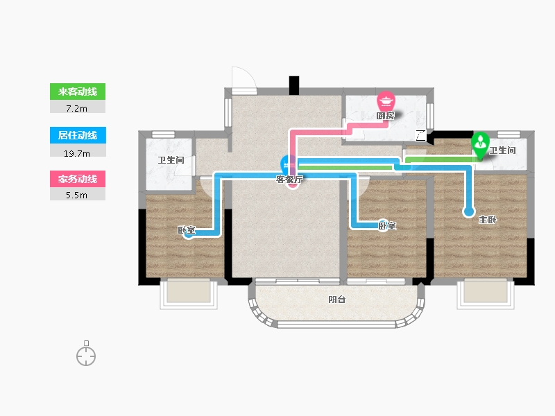 江西省-吉安市-美璟文玥府-78.61-户型库-动静线