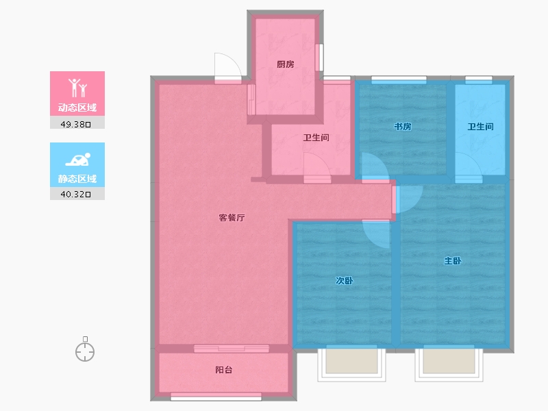 河北省-邯郸市-春华秋实-90.00-户型库-动静分区