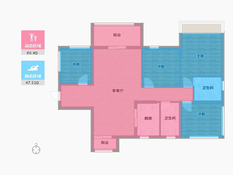 广西壮族自治区-南宁市-南宁安吉麒麟尊府-96.15-户型库-动静分区