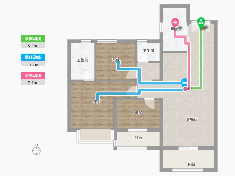 广东省-江门市-嘉福名著-80.00-户型库-动静线