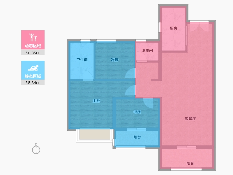 广东省-江门市-嘉福名著-80.00-户型库-动静分区