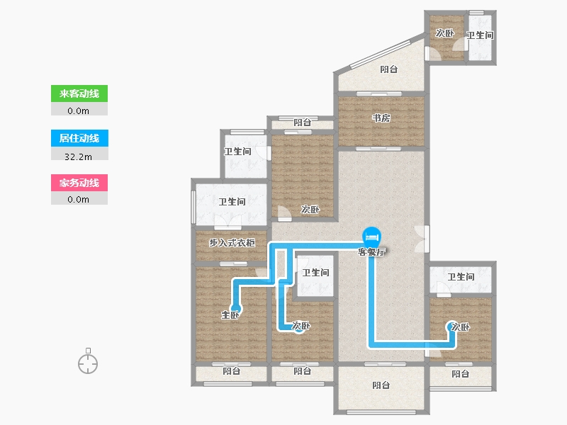 广东省-广州市-星河湾·半岛五號-209.37-户型库-动静线