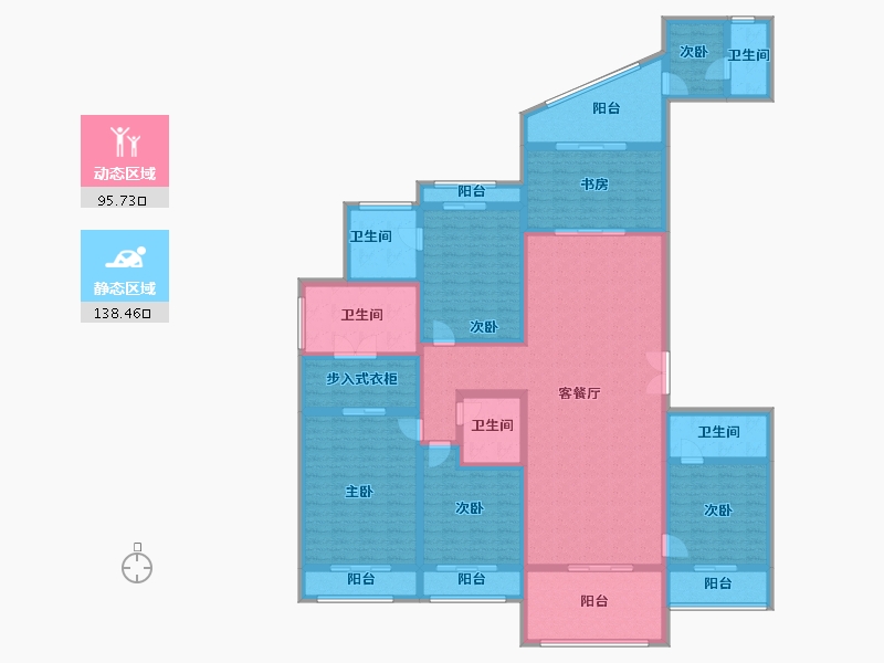 广东省-广州市-星河湾·半岛五號-209.37-户型库-动静分区