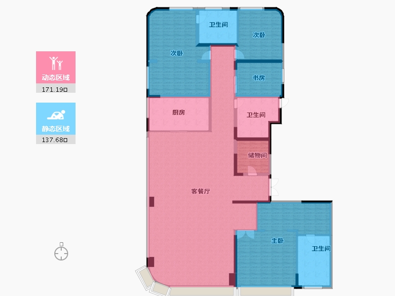 陕西省-西安市-中国铁建·西派国樾-285.05-户型库-动静分区