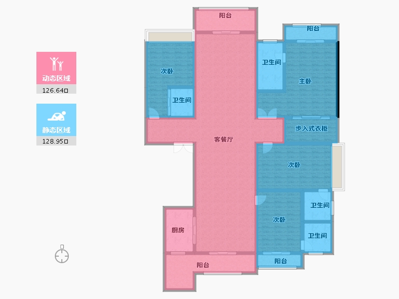 广东省-广州市-星河湾·半岛五號-231.58-户型库-动静分区