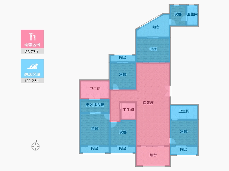 广东省-广州市-星河湾·半岛五號-188.92-户型库-动静分区