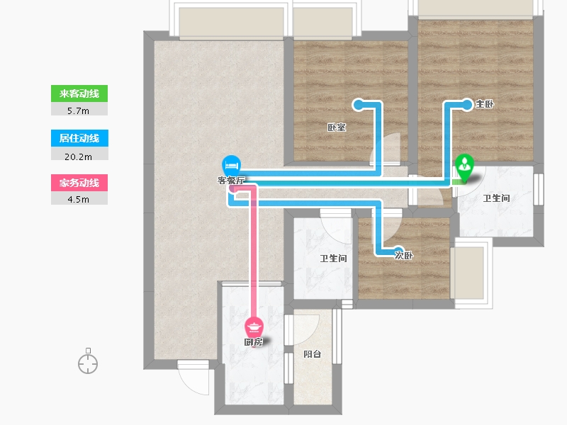 四川省-成都市-欢乐颂-67.40-户型库-动静线