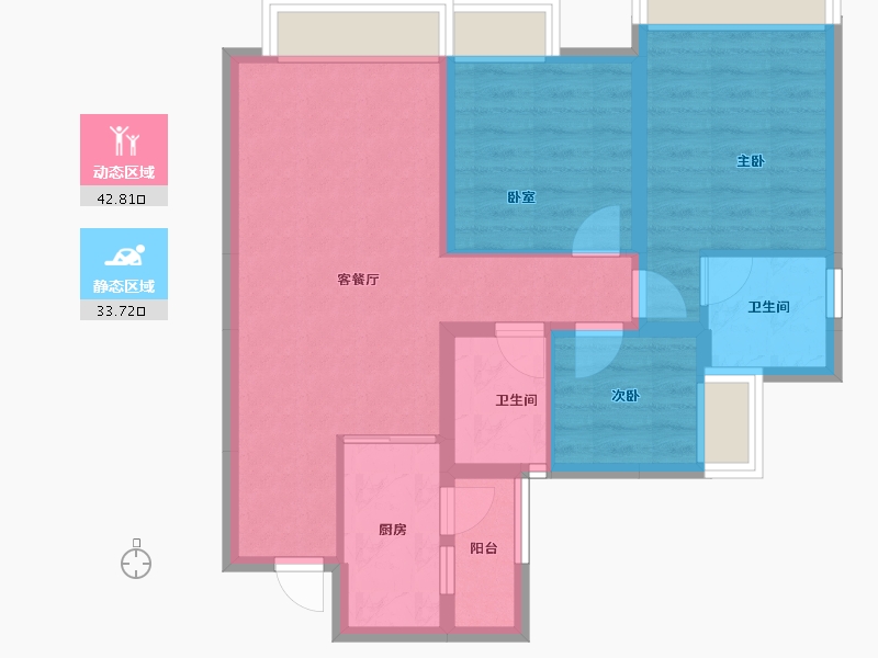 四川省-成都市-欢乐颂-67.40-户型库-动静分区