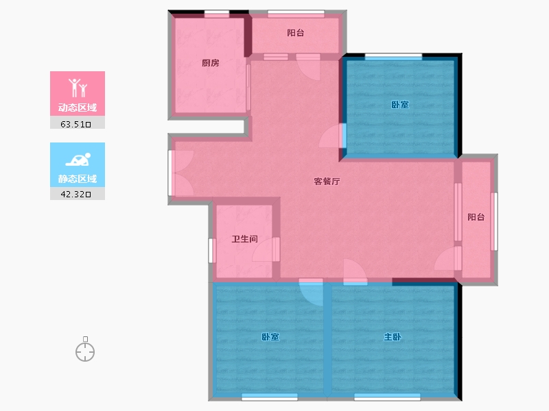 黑龙江省-鹤岗市-天水新城-118.00-户型库-动静分区