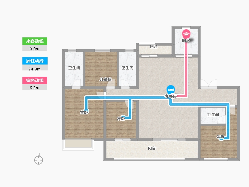 四川省-成都市-星河WORLD公园贰号-134.09-户型库-动静线