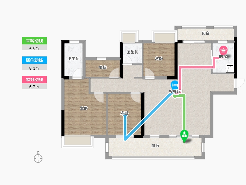 湖南省-长沙市-中伟悦宁府-109.91-户型库-动静线