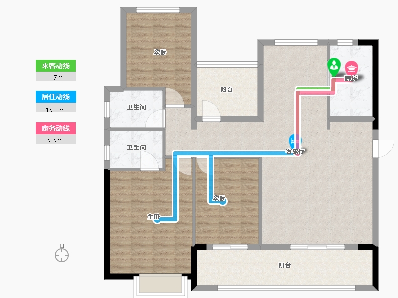 湖南省-长沙市-金地峯范-114.00-户型库-动静线