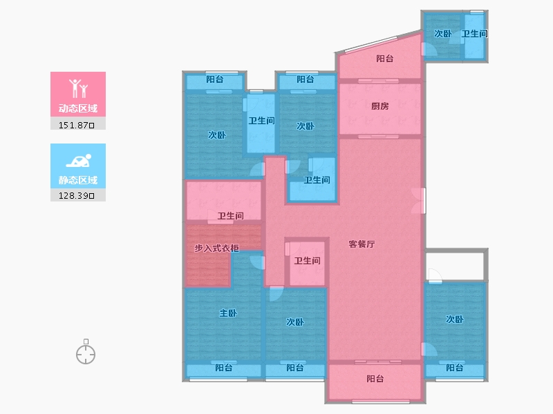 广东省-广州市-星河湾·半岛五號-249.73-户型库-动静分区