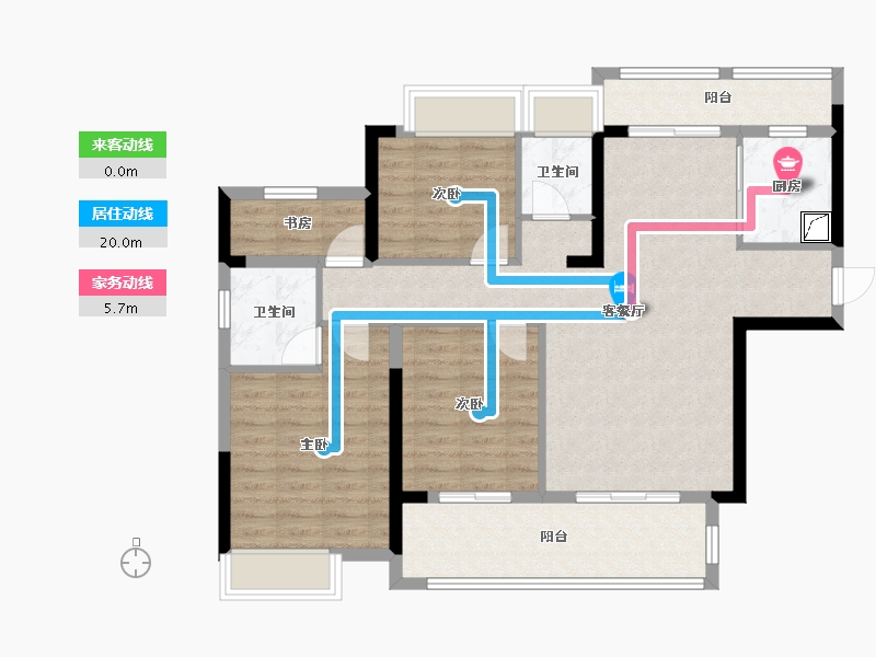 湖南省-长沙市-中伟悦宁府-96.87-户型库-动静线