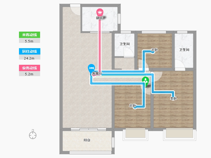 陕西省-咸阳市-乾盛·熙悦台-104.00-户型库-动静线