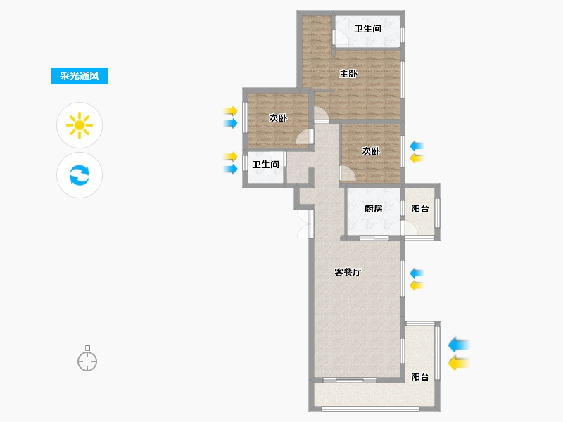 四川省-成都市-梓潼宫TOD梓潼四季汀兰-114.97-户型库-采光通风