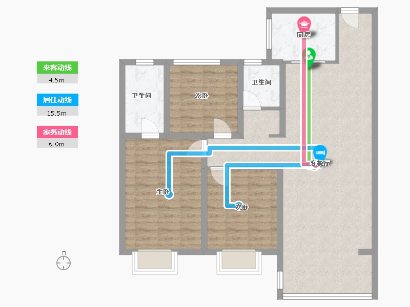 陕西省-咸阳市-乾盛·熙悦台-96.00-户型库-动静线