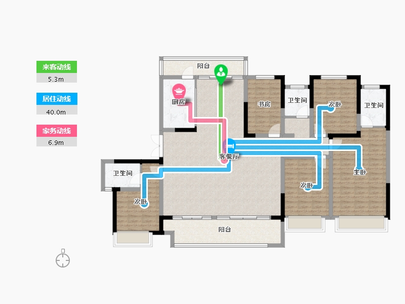 河南省-郑州市-润泓·润园-166.84-户型库-动静线