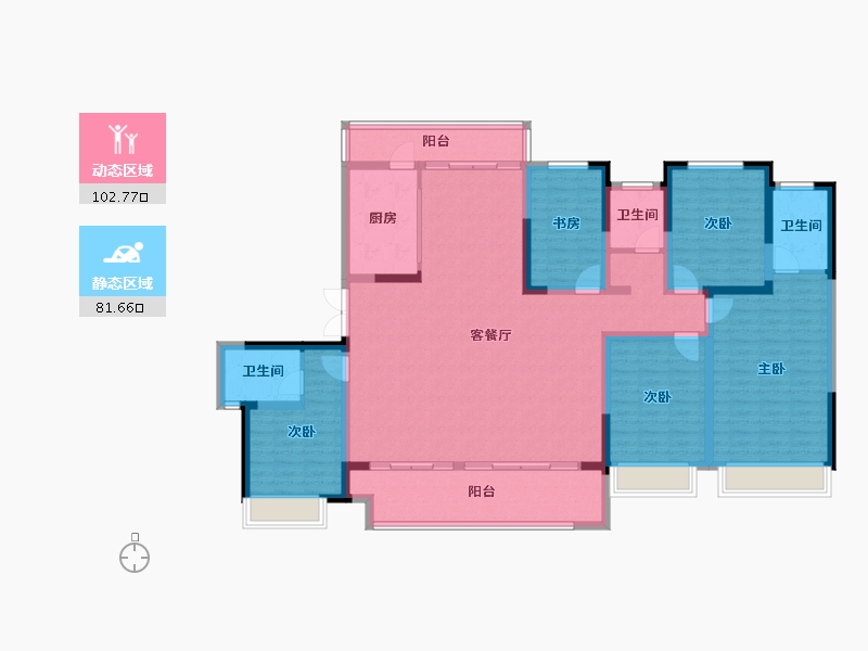 河南省-郑州市-润泓·润园-166.84-户型库-动静分区