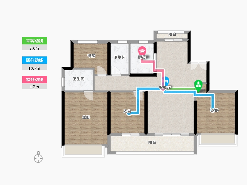 浙江省-台州市-华鸿-102.20-户型库-动静线