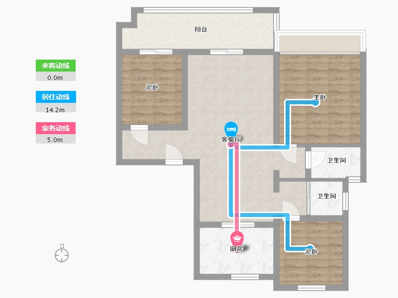 河南省-三门峡市-渑池碧桂园-90.38-户型库-动静线