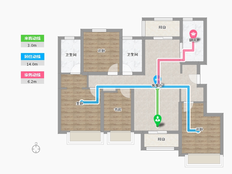 四川省-成都市-保利西汇智慧云城-93.62-户型库-动静线