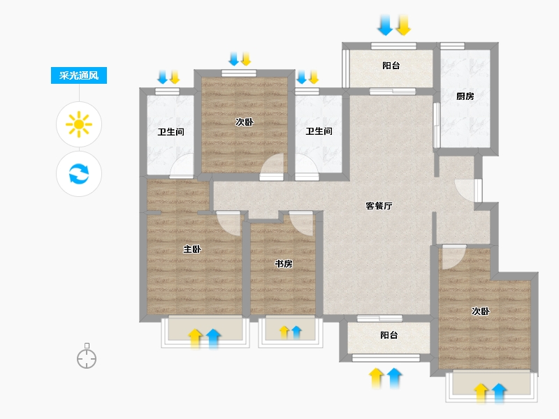 四川省-成都市-保利西汇智慧云城-93.62-户型库-采光通风