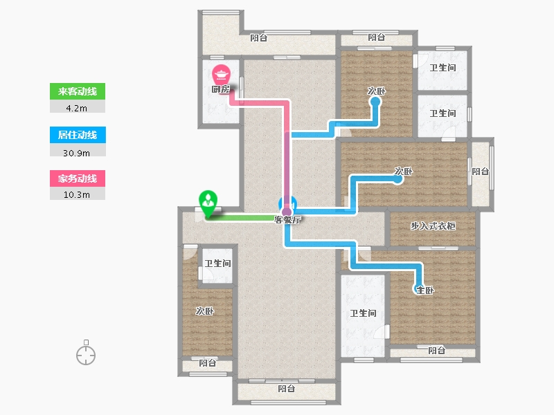 广东省-广州市-星河湾·半岛五號-265.21-户型库-动静线